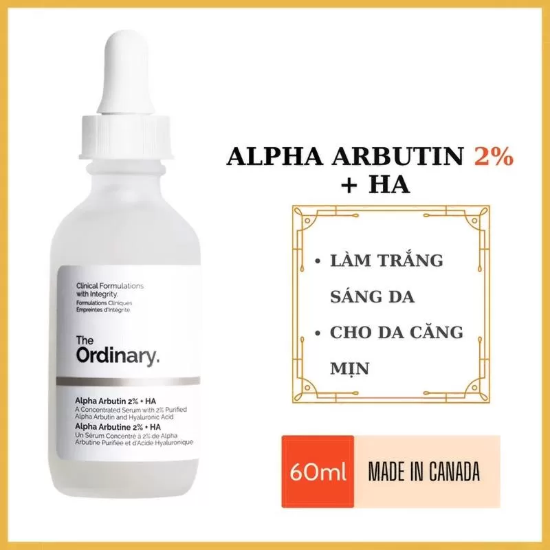 Serum Alpha trắng da mờ thâm Arbutin 2% + HA của The Ordinary