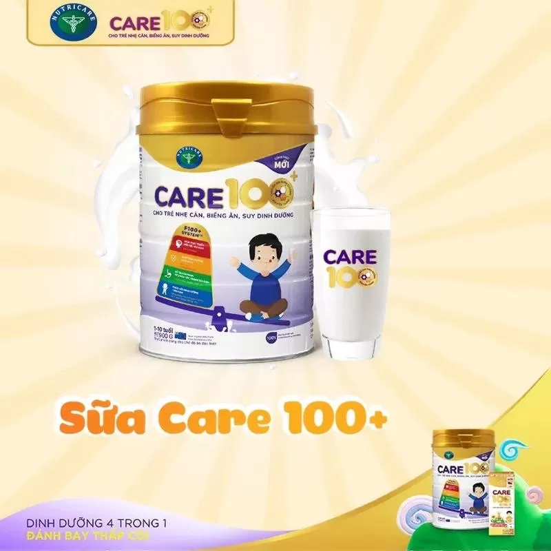 Sữa bột pha sẵn cho bé 1 tuổi Care 100 Gold