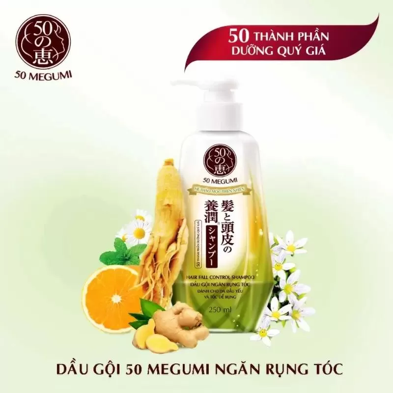 Dầu gội trị rụng tóc Megumi Hair Fall Control Shampoo