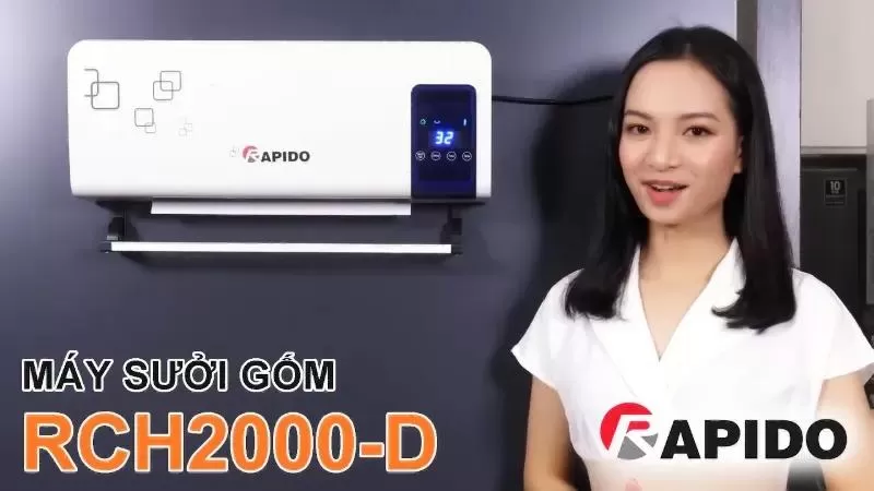 Quạt sưởi gốm Rapido RCH2000-D