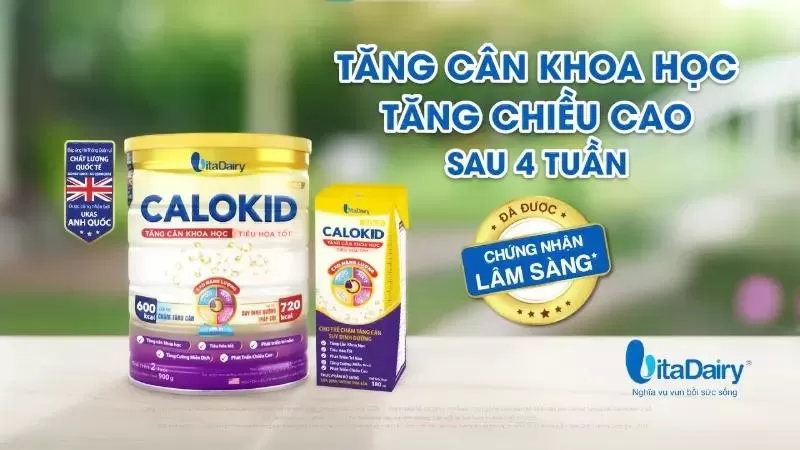 Sữa non tăng cân cho bé Calokid Gold