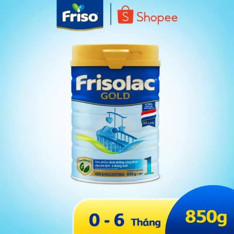 Sữa phát triển trí não cho trẻ sơ sinh Frisolac Gold 1