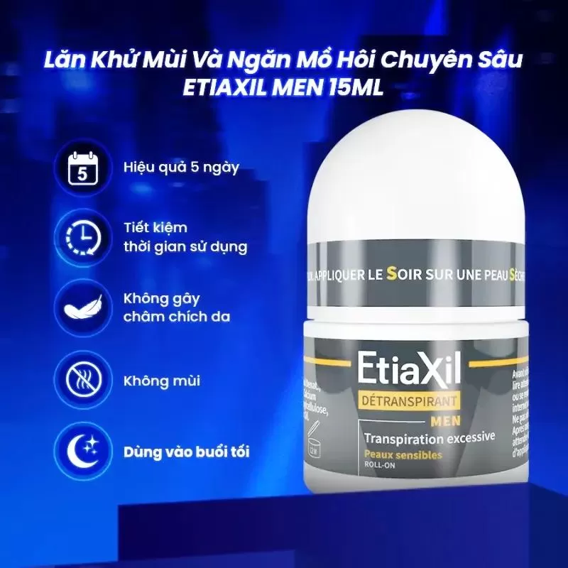 Lăn khử mùi nam Etiaxil ngăn mồ hôi