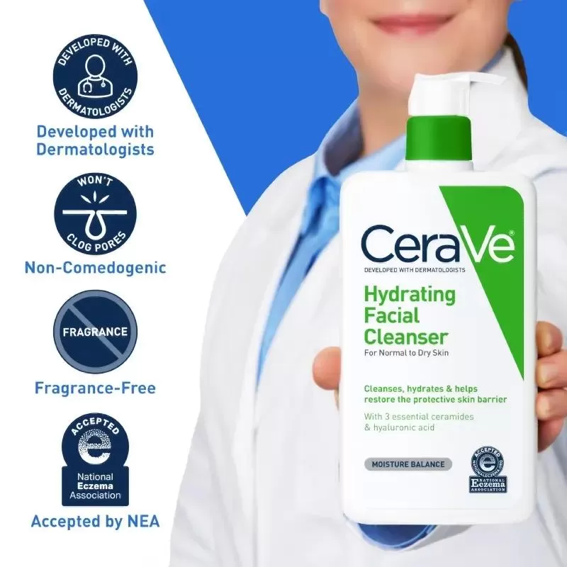 Sữa rửa mặt tuổi dậy thì Cerave Hydrating Cleanser làm sạch tốt