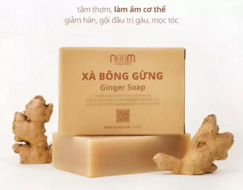 Xà phòng trị mụn lưng Gừng Noom Ginger Soap
