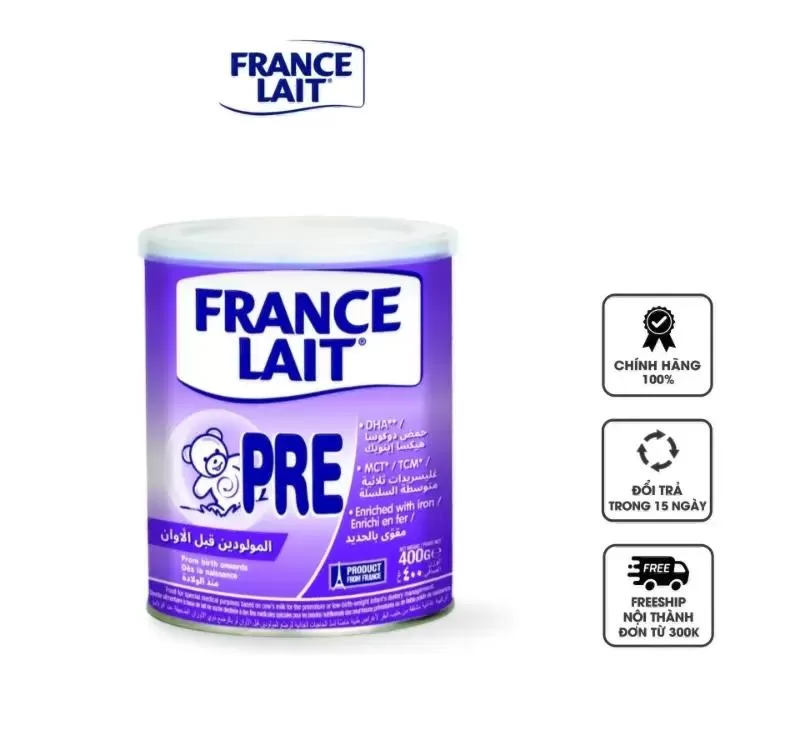 Sữa dành cho trẻ sinh non Pre France Lait