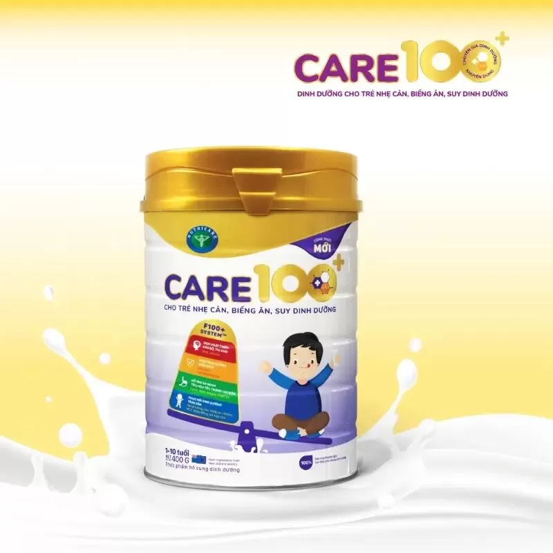 Sữa nội địa cho bé Care 100+