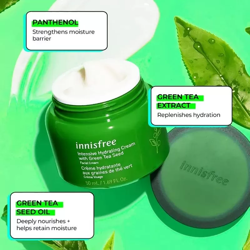 Kem dưỡng ẩm cho da khô Innisfree Green Tea Seed Cream