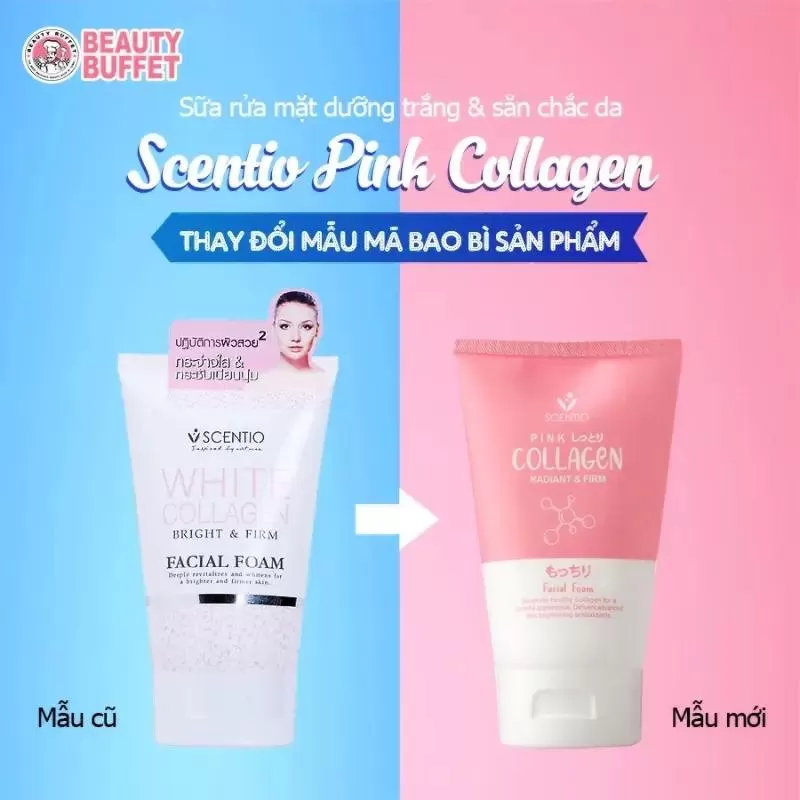 Sữa rửa mặt Thái Lan sáng da White Collagen Bright và Firm Facial Foam