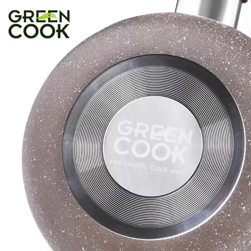 Nồi nấu bột vân đá 16cm chống dính Green Cook GCS03 cho trẻ