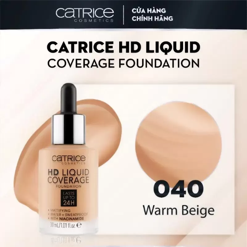 Kem nền cao cấp Catrice Hd Liquid Coverage Foundation