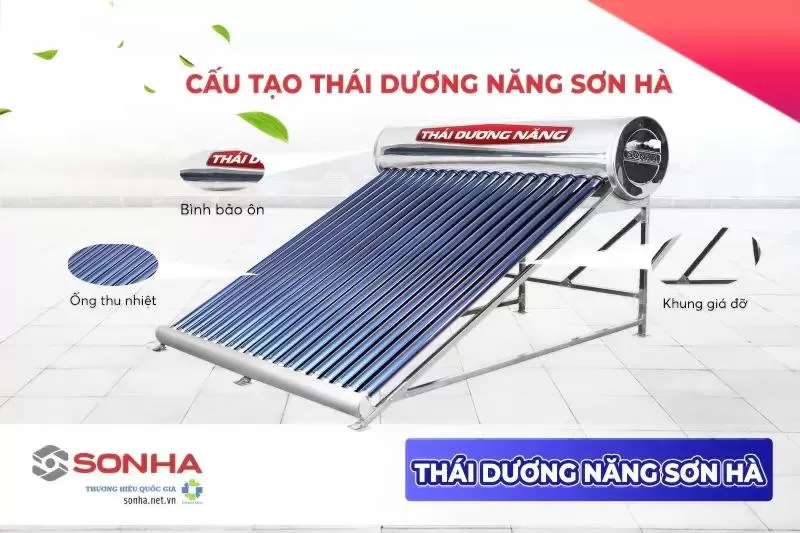 Máy nước nóng năng lượng mặt trời Sơn Hà Gold F58 160L