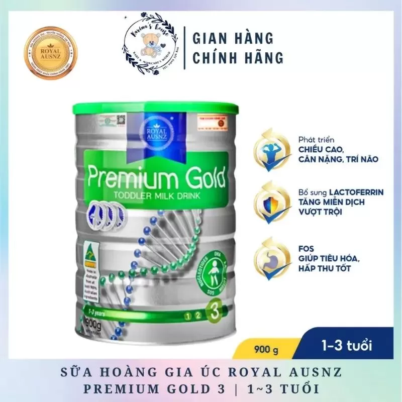 Sữa Hoàng Gia Úc Royal Ausnz Premium Gold 3 cho trẻ 1-3 tuổi