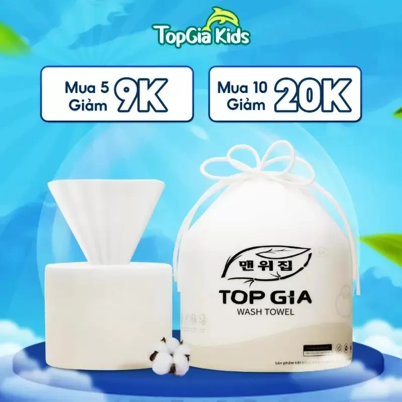 Khăn khô đa năng cho bé TOPGIAKDIS dạng rút siêu mềm mịn