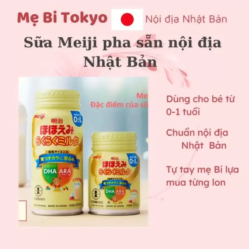 Sữa bột pha sẵn cho bé Meiji