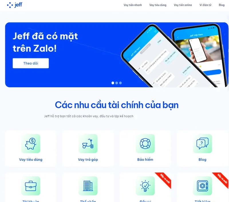 JEFF App - Nhận khoản vay chỉ trong 2 phút