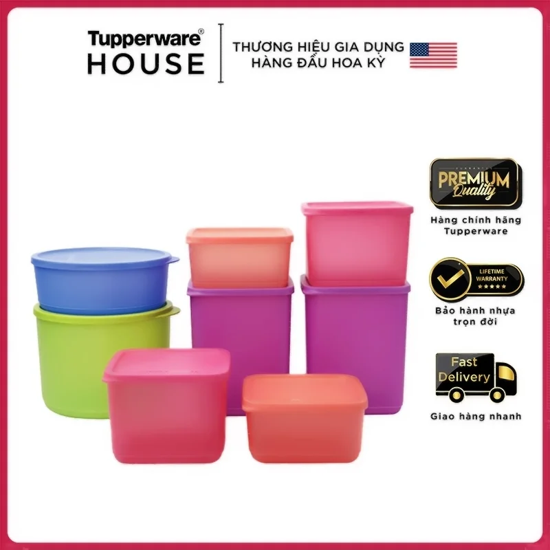 Bộ hộp Tupperware Magic Set (8 hộp) trữ mát