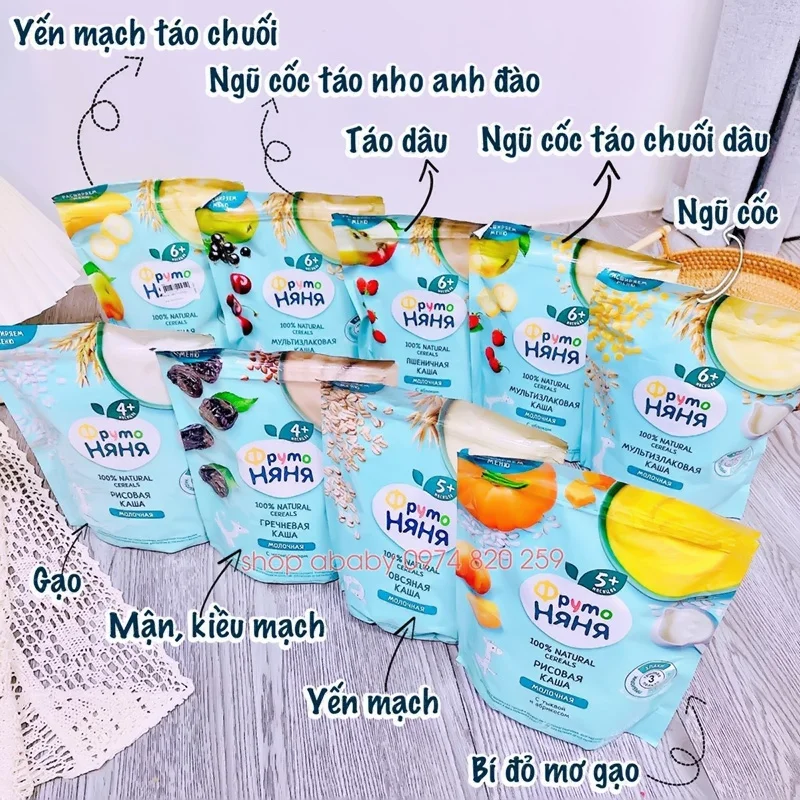 Bột ăn dặm Fruto nhập khẩu Nga