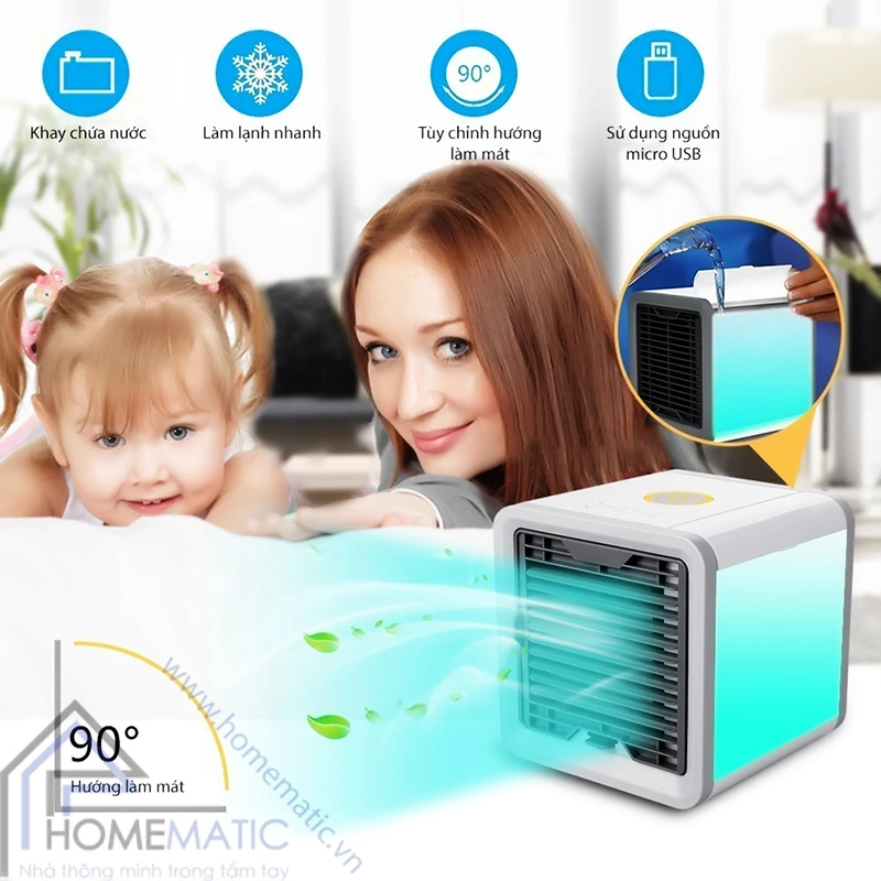 Đặc điểm Arctic Air Cooler quạt điều hòa mini hơi nước