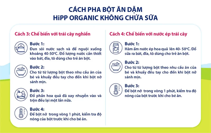 Hướng dẫn cách pha bột ăn dặm cho bé đúng cách