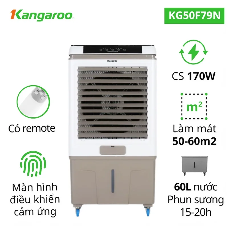 Thông số kỹ thuật quạt điều hòa hơi nước Kangaroo KG50F79N